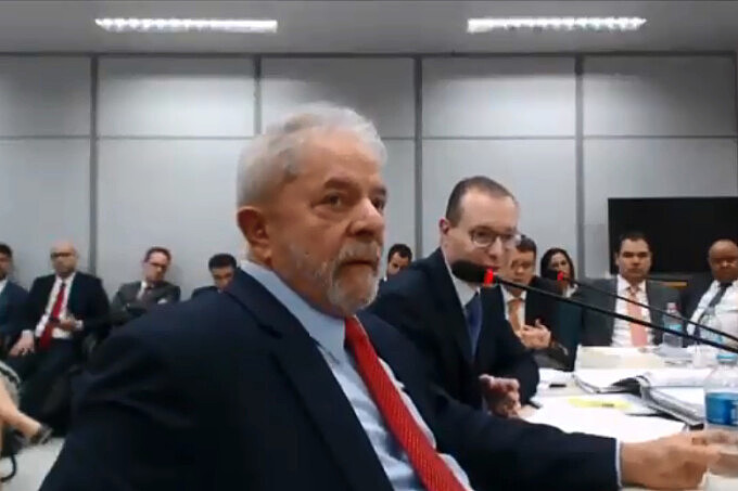 Ex-presidente durante depoimento para juíza Gabriela Hardt. De acordo com perícia, Hardt plagiou trechos da sentença no caso do sítio.