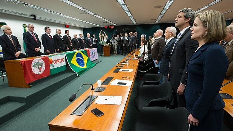 Ato de lançamento da Frente Parlamentar em defesa da Soberania, no Rio de Janeiro