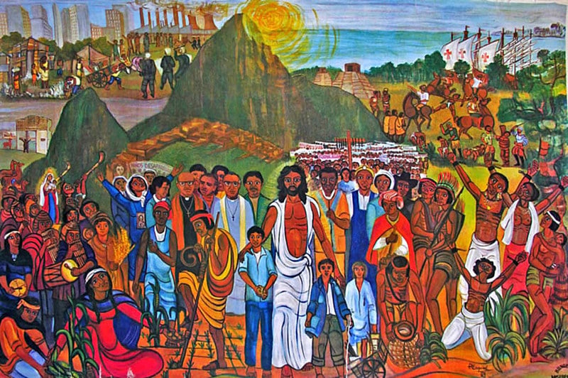 15ª Estación: El paño de cuaresma latinoamericano: Un nuevo cielo y una nueva tierra