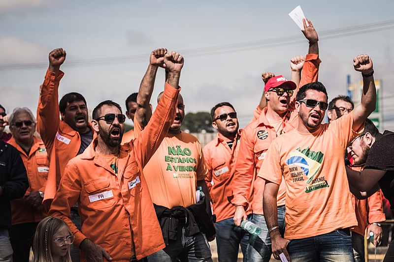 Petroleiros em greve