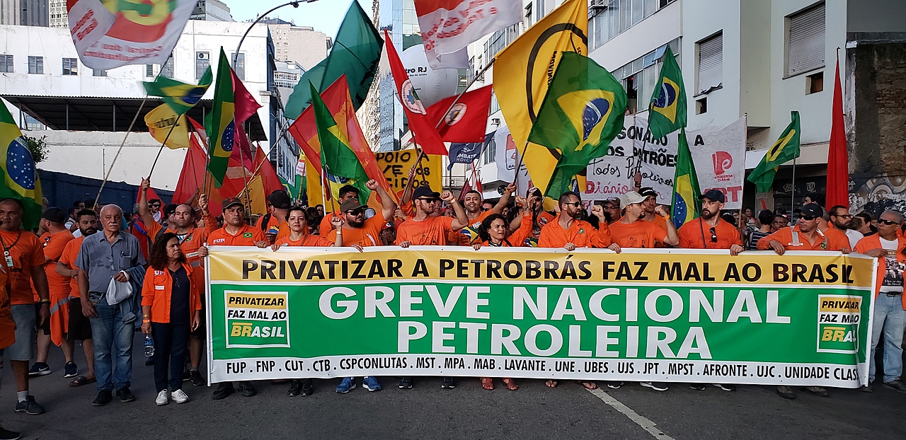 Greve dos petroleiros, no Rio de Janeiro
