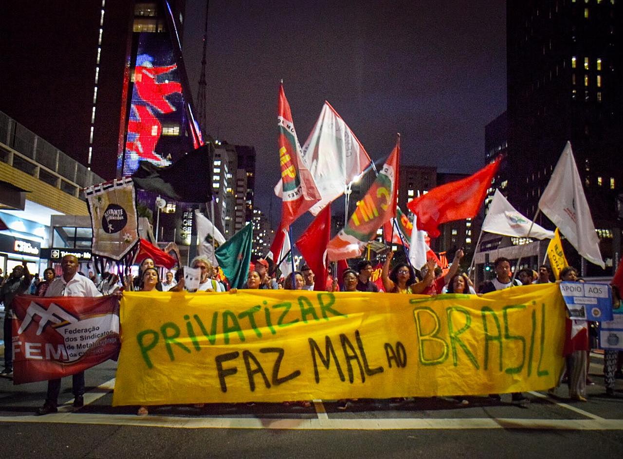 Petroleiros protesto SP Sao Paulo