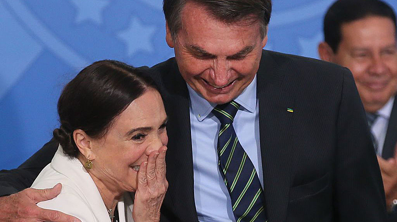 Regina Duarte e Bolsonaro