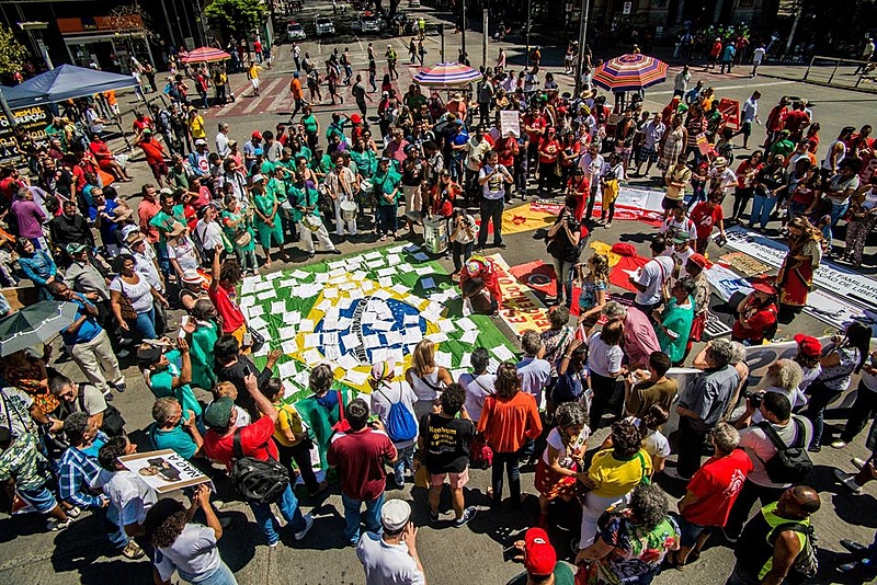 foto de manifestaão do grito dos excluídos 2018