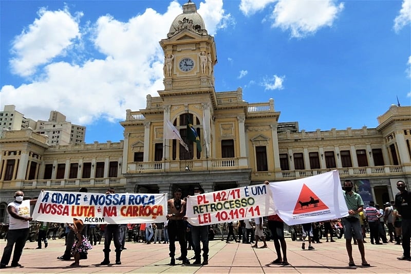 manifestação, carroceiros