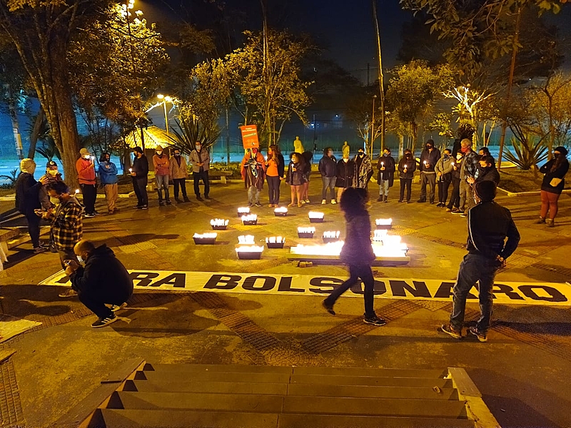 Na Grande São Paulo, em Ribeirão Pires, ato começou a meia noite deste dia 24 de julho com um ato ecumênico em homenagem as mais de 330 vítimas de covid na cidade