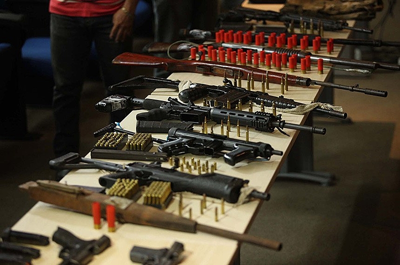 Armas apreendidas durante operação policial no Pará, em 2019