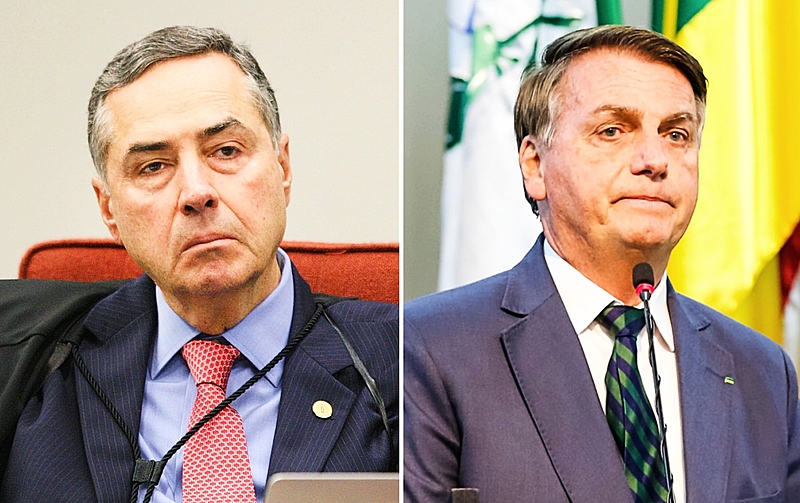 Bolsonaro tem travado ácida e polarizada disputa com o presidente do TSE, Luís Roberto Barroso, por questionar o grau de confiabilidade das urnas eletrônicas