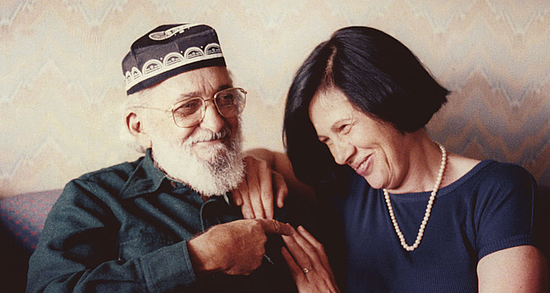 Paulo Freire com sua segunda esposa, Nita, em 1988