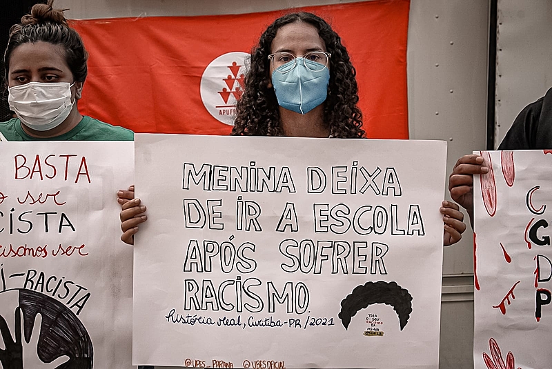 Ato antirracista em Curitiba