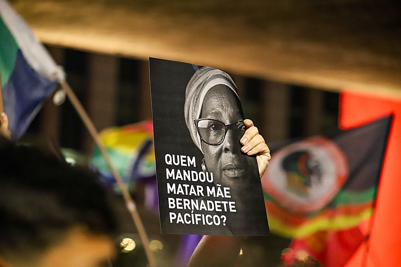 Atos dos movimentos negros, realizados nesta quinta (24), lembram assassinato de Mãe Bernadete e denunciam violência policial em São Paulo (SP)