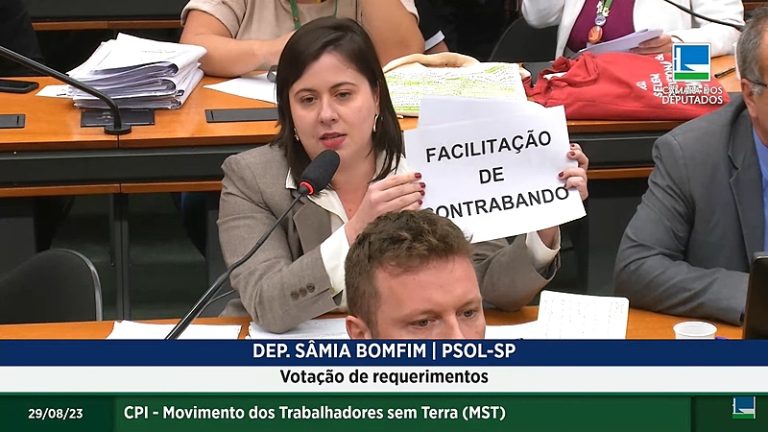 Sâmia Bomfim chama Ricardo Salles de 'réulator' e lista crimes pelos quais ele é acusado
