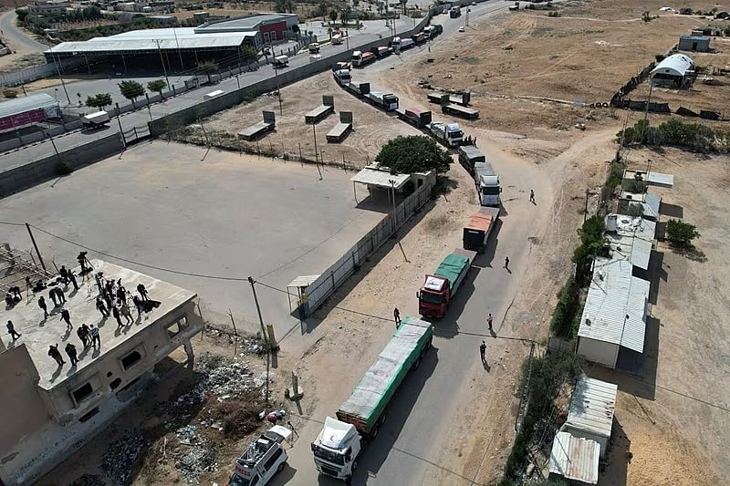 Comboio humanitário chega à Faixa de Gaza