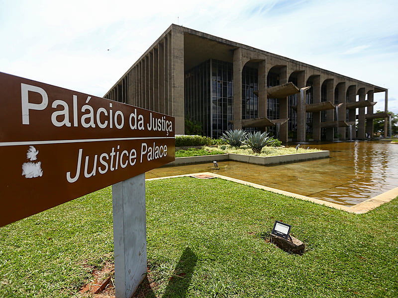 fachada do Palácio da Justiça, sede do Ministério da Justiça, em Brasília