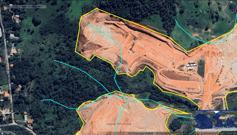 Imagem aérea gerada pelo Google Maps