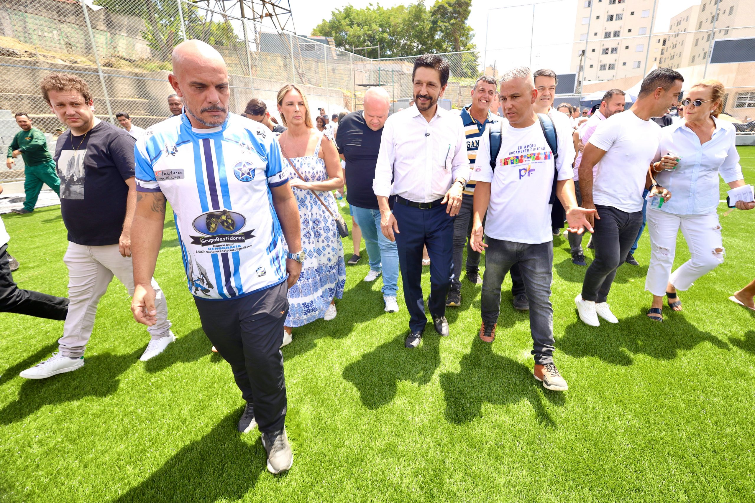 O prefeito de São Paulo, Ricardo Nunes (MDB), em visita às Obras do CDC Estrela de Vila Formosa, no dia 27 de março de 2025