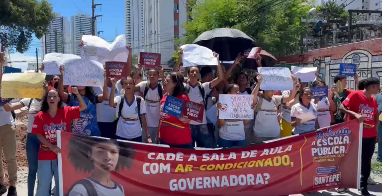 Em Pernambuco, mais escolas protestam por ar-condicionado nas salas de aula