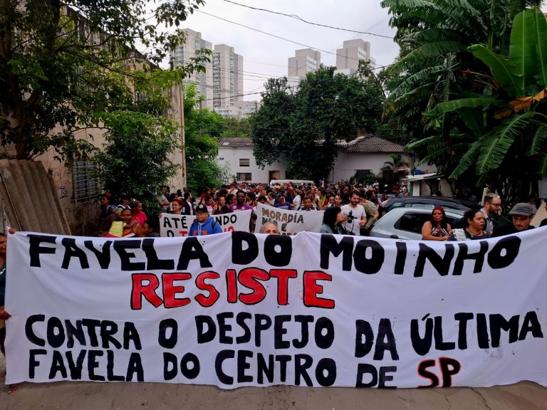 Favela do Moinho, última do centro de SP, protesta contra plano de remoção do governo Tarcísio