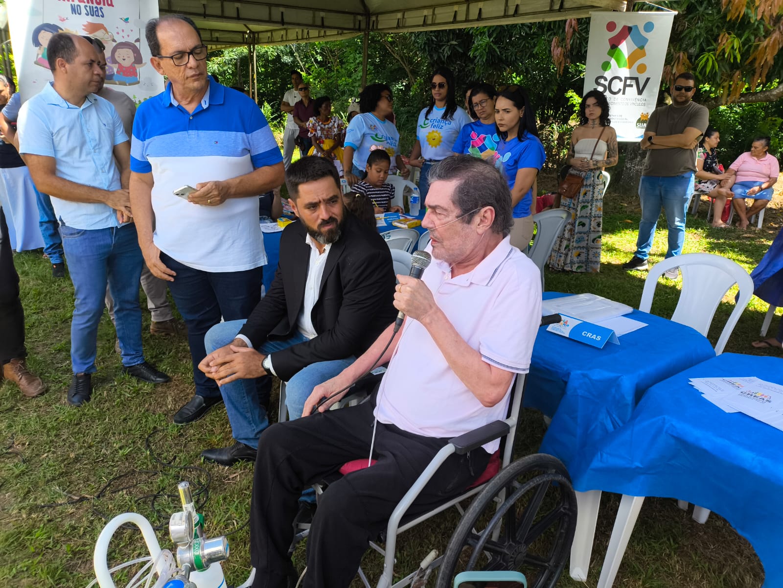 Anacleto Julião, filho do advogado Francisco Julião, discursa no ato de 70 anos das Ligas Camponesas, em Pernambuco
