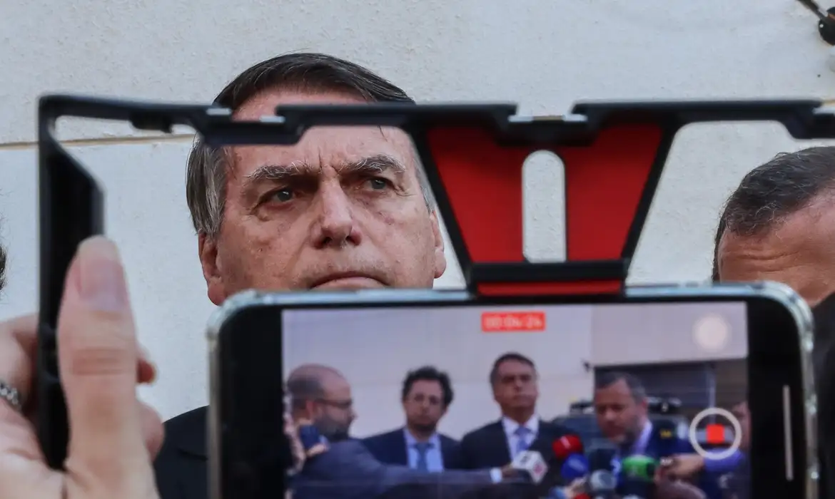 O ex-presidente Jair Bolsonaro (PL), réu no STF por tentativa de golpe de Estado
