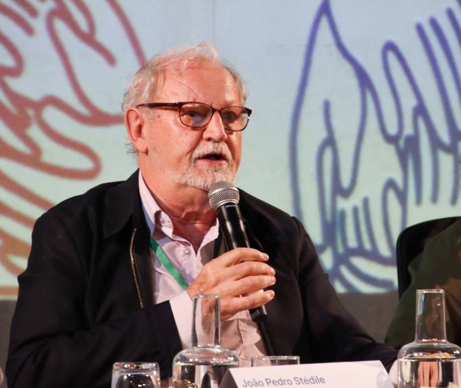 O economista João Pedro Stedile, da coordenação nacional do Movimento dos Trabalhadores Rurais Sem Terra (MST), durante a conferência Dilemas da Humanidade