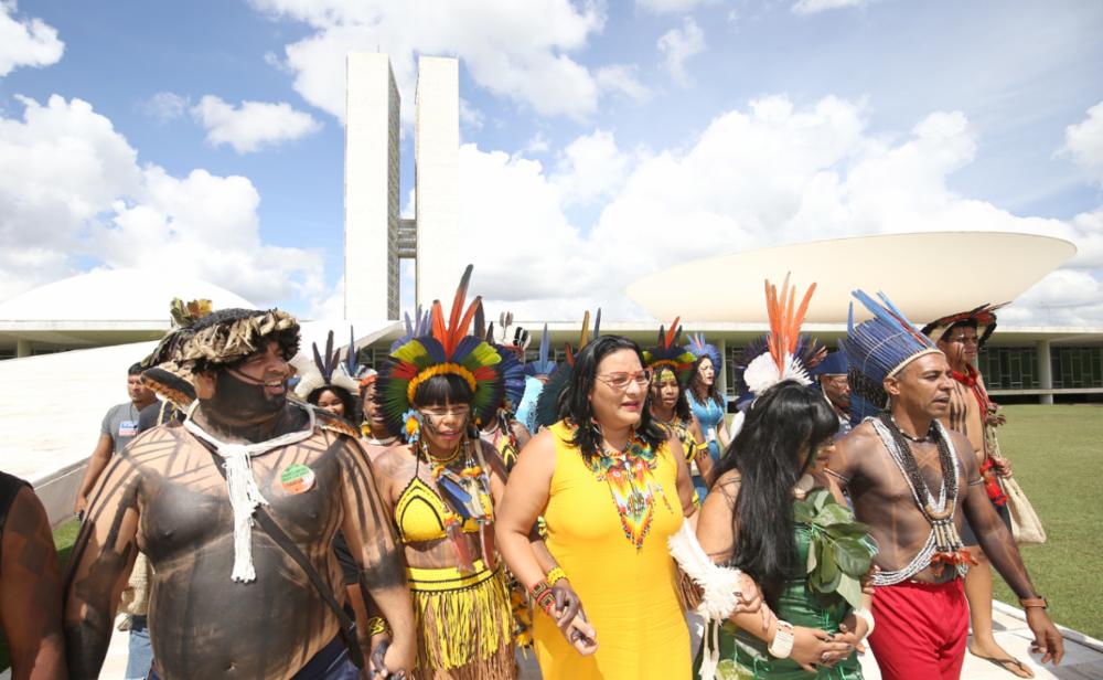 Marcha pelos direitos dos povos indígenas em Brasília