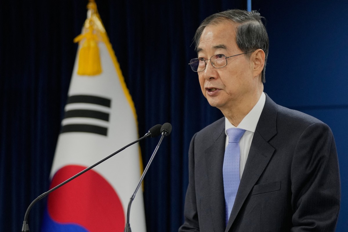 O presidente interino da Coreia do Sul, Han Duck-soo