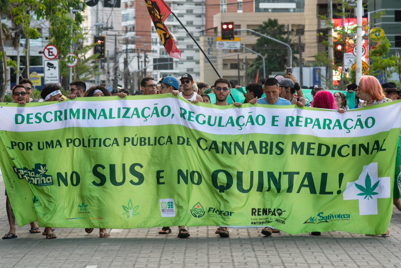 Faixa da Marcha da Maconha em Fortaleza