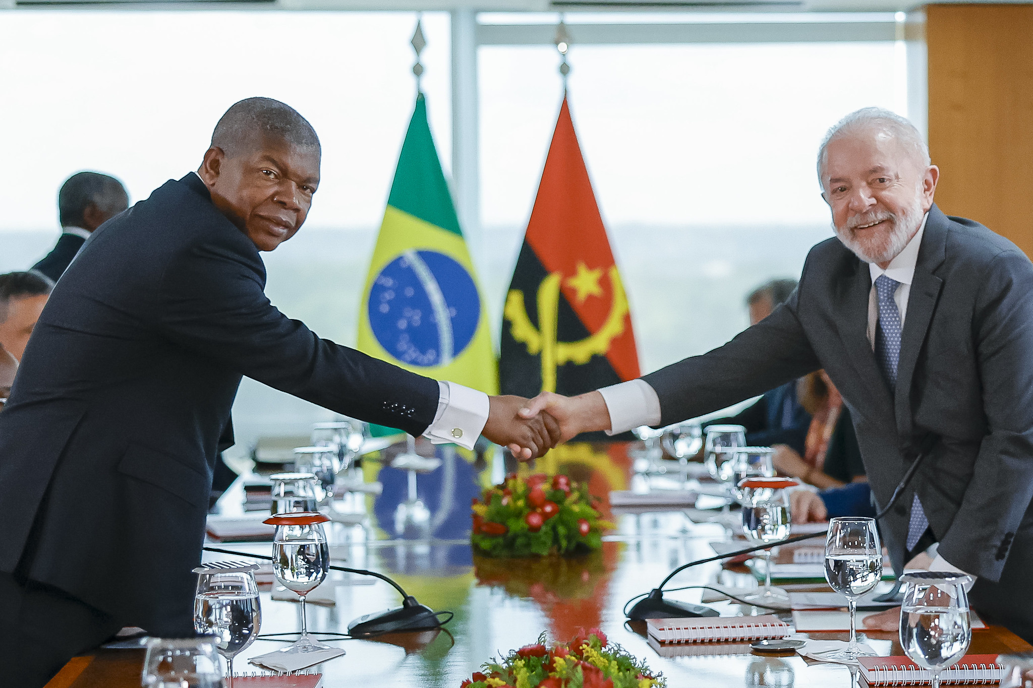 Presidente da República, Luiz Inácio Lula da Silva, durante reunião ampliada com o presidente da República de Angola, João Lourenço, no Palácio do Planalto
