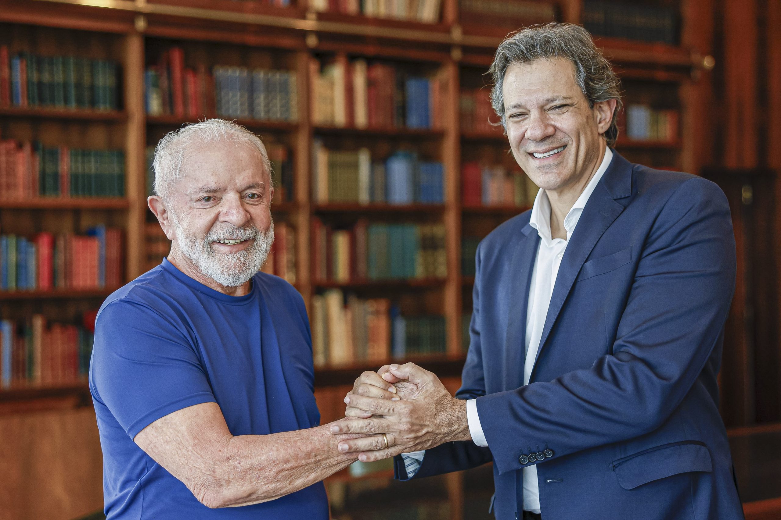 Presidente Lula com o ministro da Fazenda, Fernando Haddad
