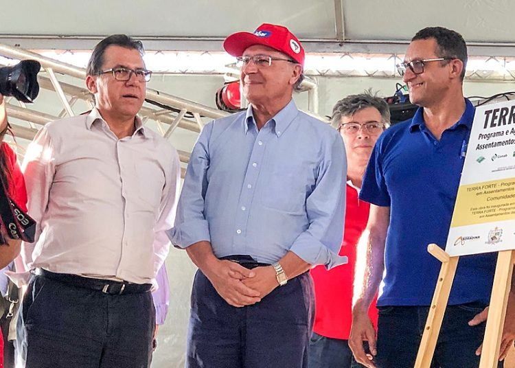 Vice-presidente Geraldo Alckmin em evento do MST, em 2022