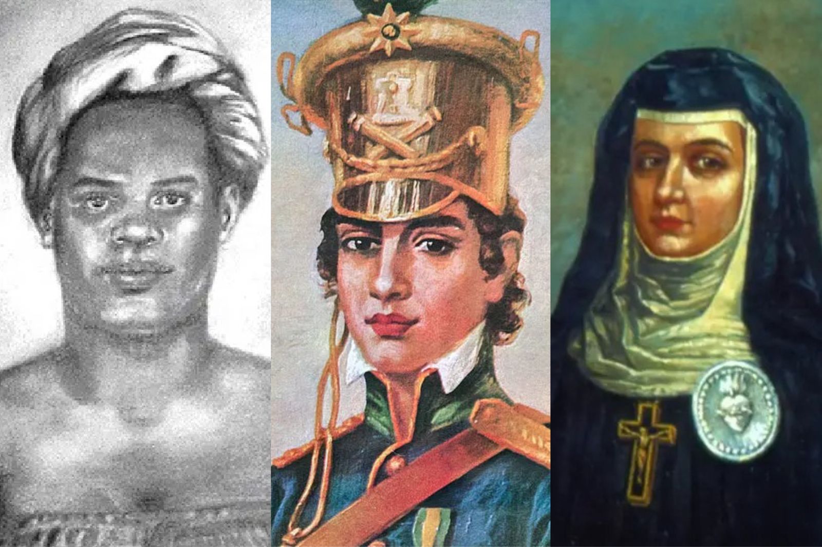 Maria Felipa, Maria Quitéria e Joana Angélica