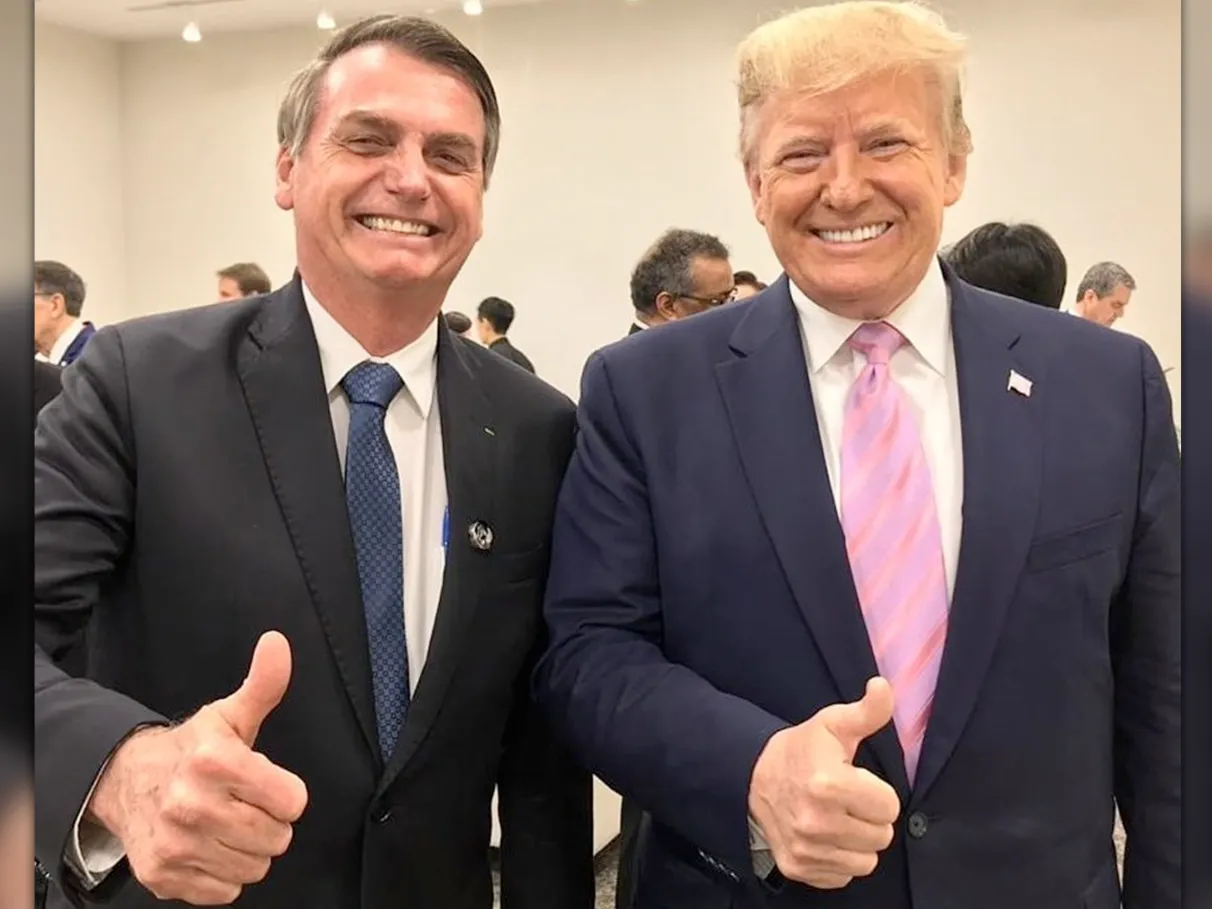 Jair Bolsonaro, ex-presidente do Brasil, e Donald Trump, presidente dos EUA