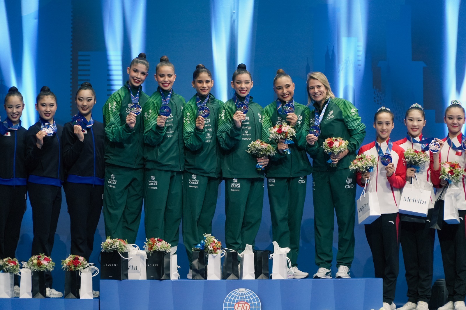 Ginástica rítmica brasileira conquistou pela primeira vez na história uma medalha de ouro no conjunto geral em uma etapa da Copa do Mundo da modalidade em 2025 na etapa Milão