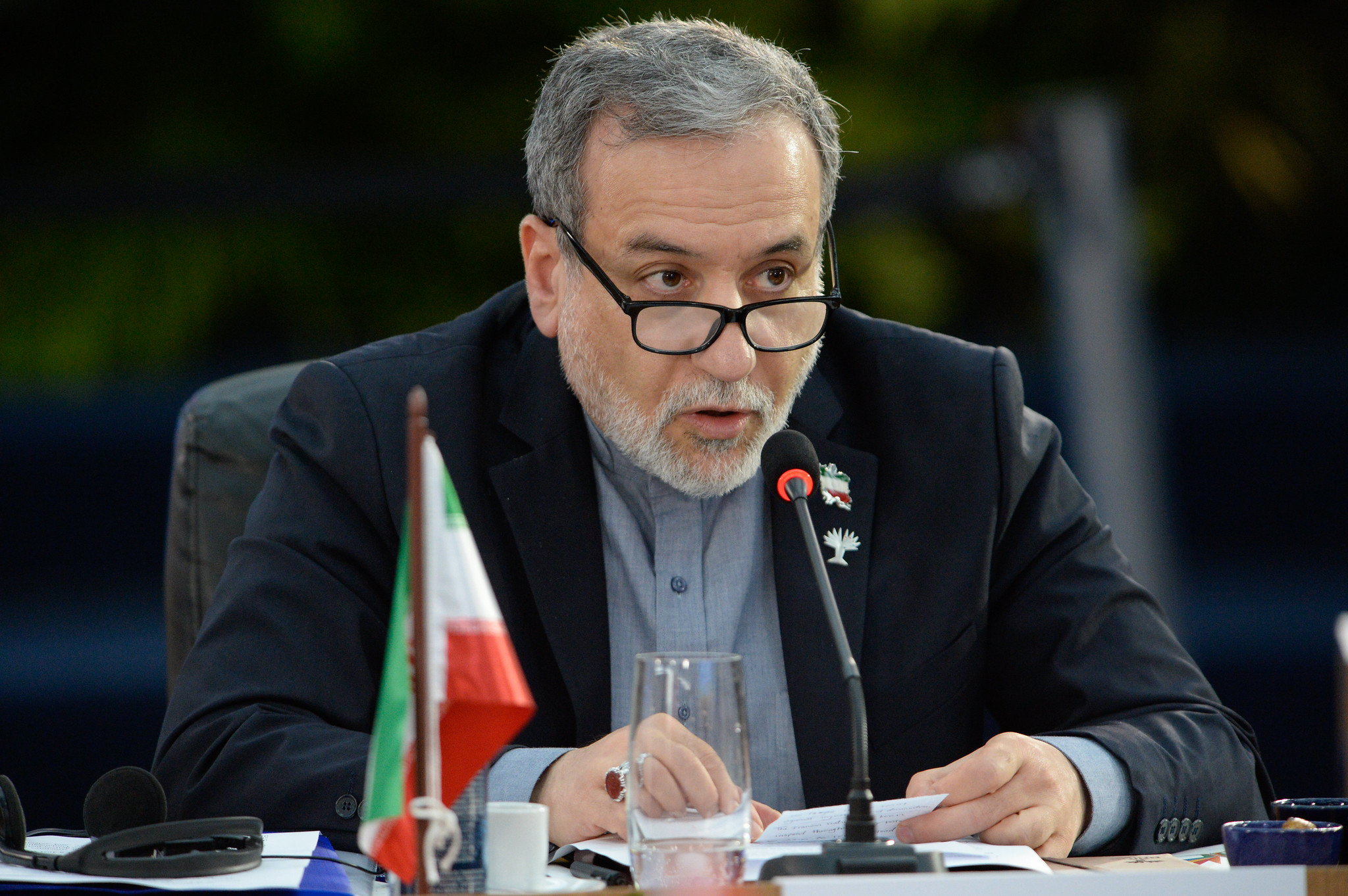 O ministro das Relações Exteriores iraniano, Abbas Araghchi, durante a Cúpula do Brics, no Brasil