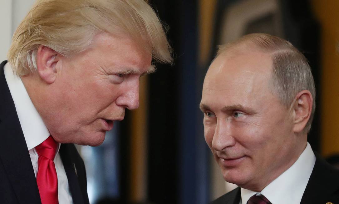 Presidentes Donald Trump, dos Estados Unidos, e Vladimir Putin, da Rússia