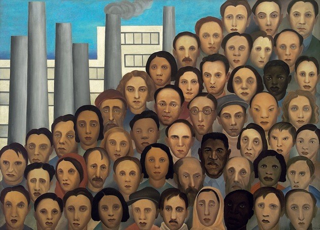 Obra "Operário" da artista Tarsila do Amaral (1933)