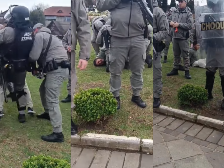 Famílias Kaingang sofrem repressão da Brigada Militar em Canela (RS)