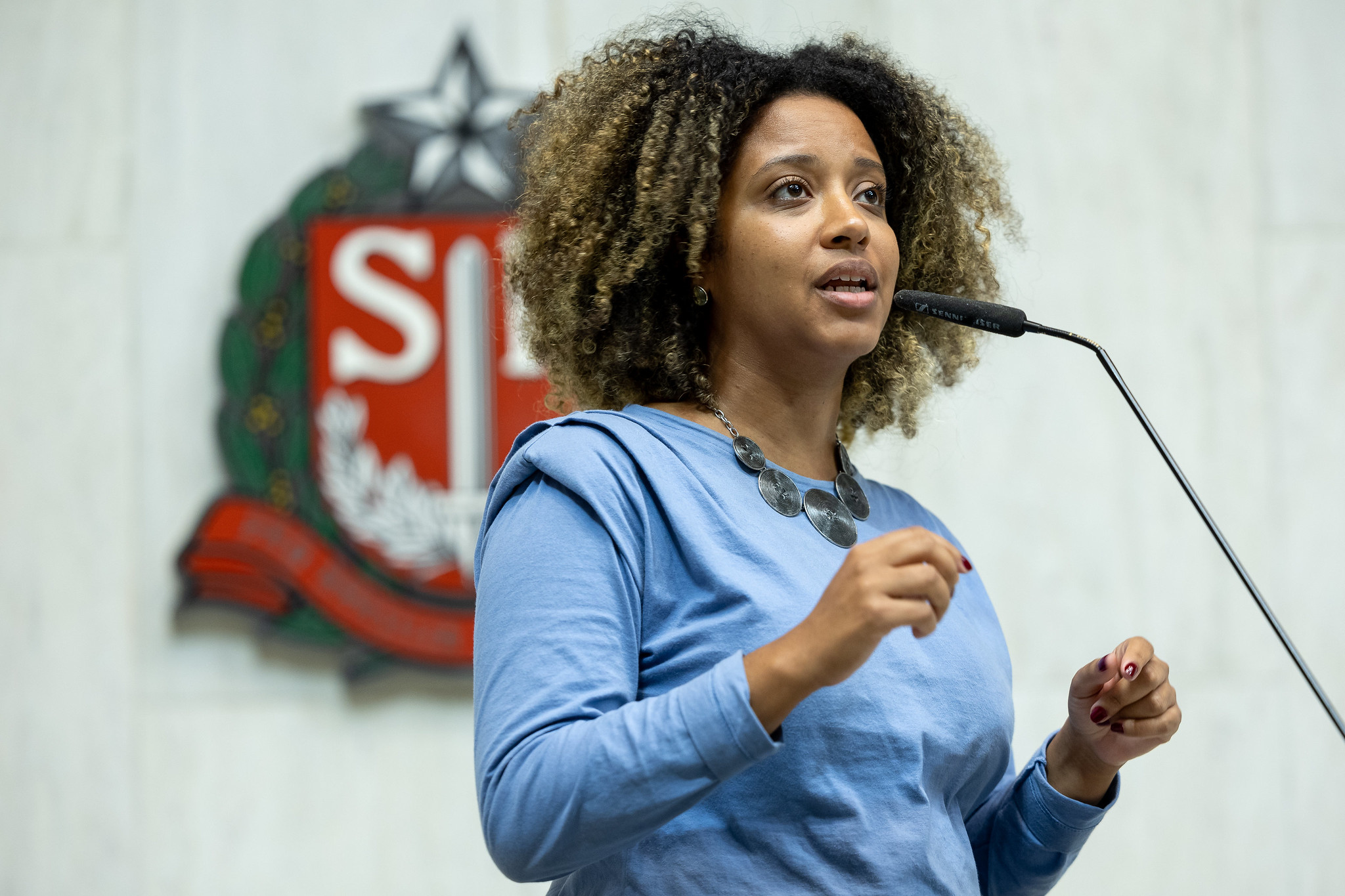 A deputada estadual Paula Nunes, codeputada pela Bancada Feminista do Psol-SP