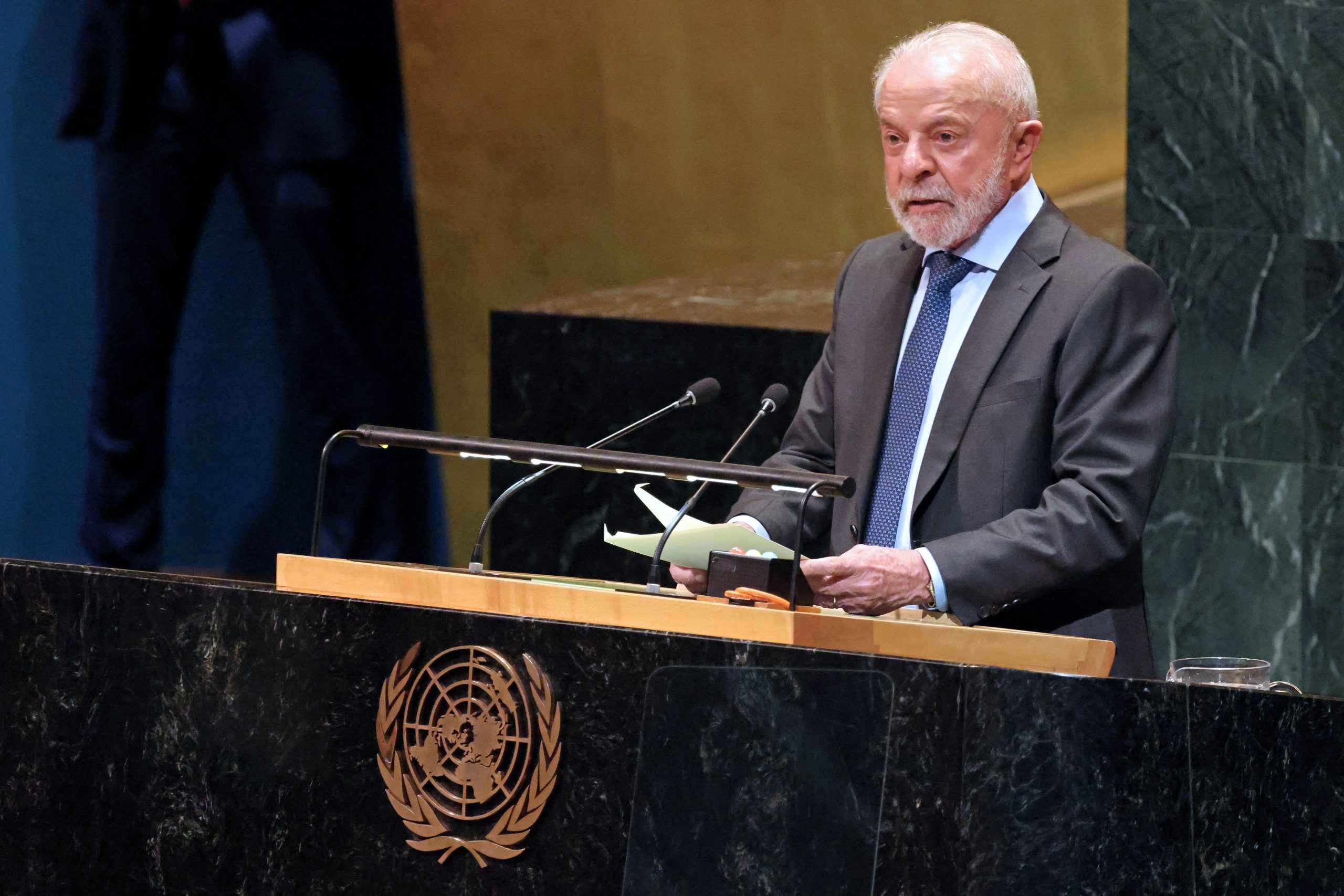 Lula também criticou o que chamou de “tirania do veto” do Conselho de Segurança da ONU