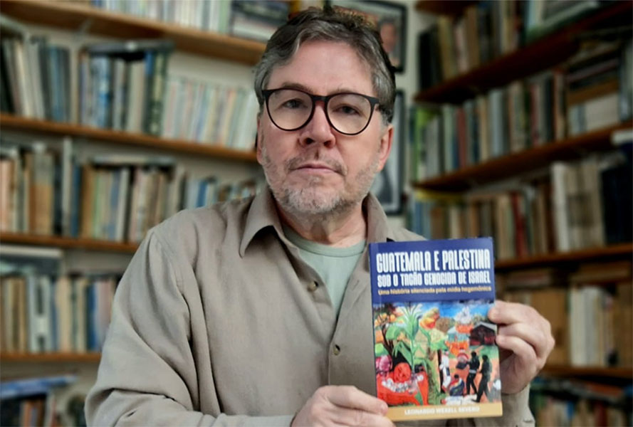 Jornalista e escritor Leonardo Wexell Severo lança, nesta sexta-feira (12), o livro "Guatemala e Palestina sob o tacão genocida de Israel – Uma história silenciada pela mídia hegemônica"