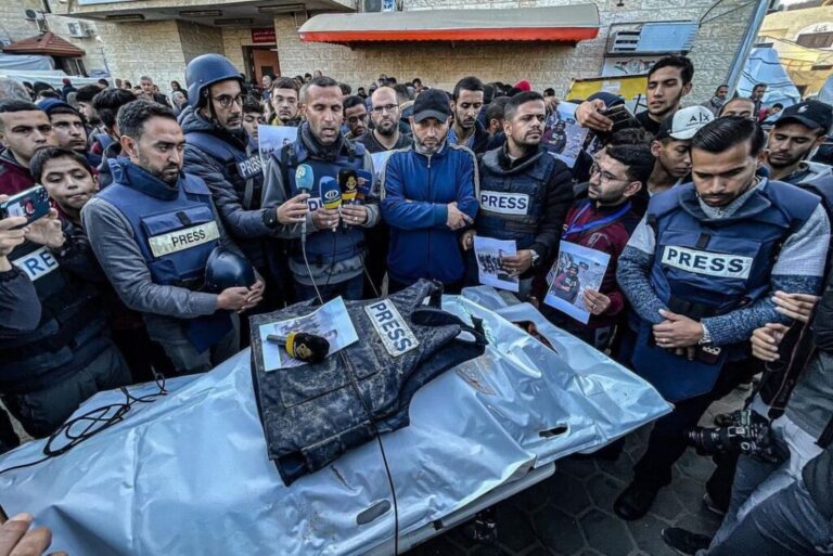 Após reunião online da Fenaj, tenda de jornalistas em Gaza é bombardeada