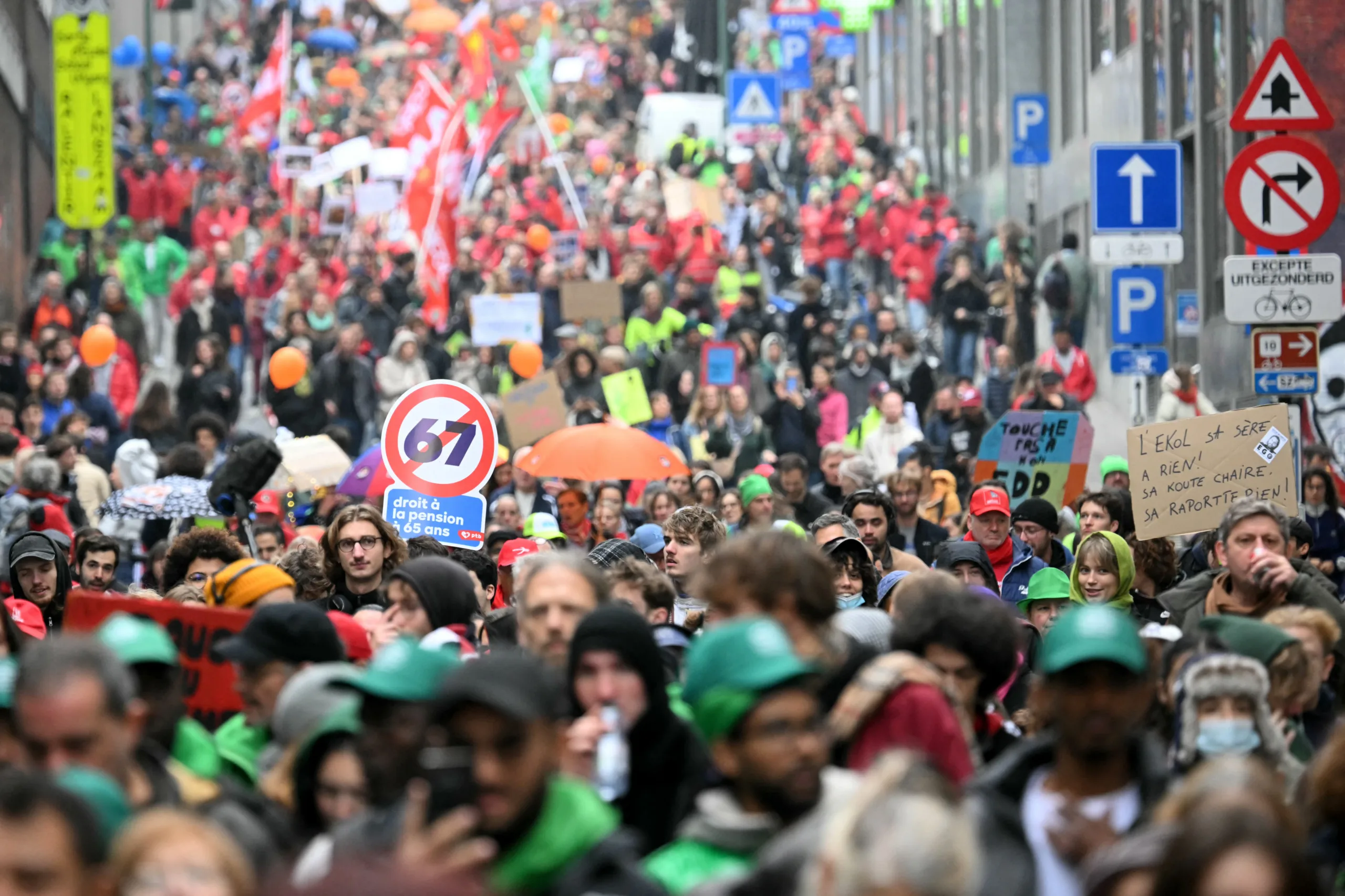 Protesto na Bélgica