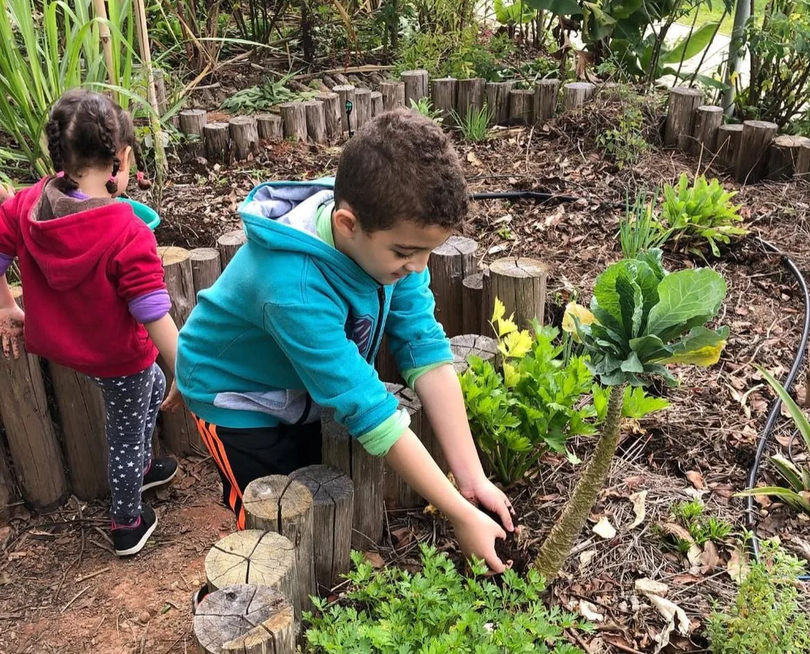 "Queremos que elas entendam de onde vem o alimento, desde o plantio até a colheita", diz Felipe Manfrini, educador do Pé de Feijão