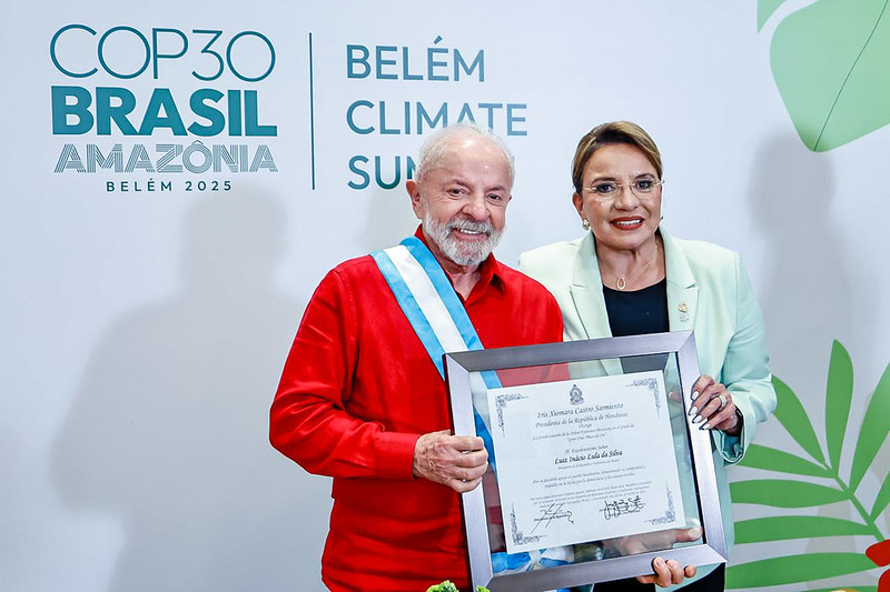 Em bilateral com Xiomara Castro, de Honduras, Lula concorda em fortalecer cooperação ambiental 
