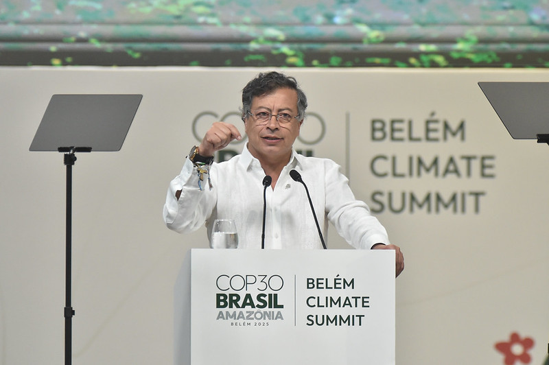 Presidente Colombia Gustavo Petro, discursa na Abertura da Sessão Plenária Geral dos Líderes Conferência das Nações Unidas sobre Mudanças Climáticas COP 30