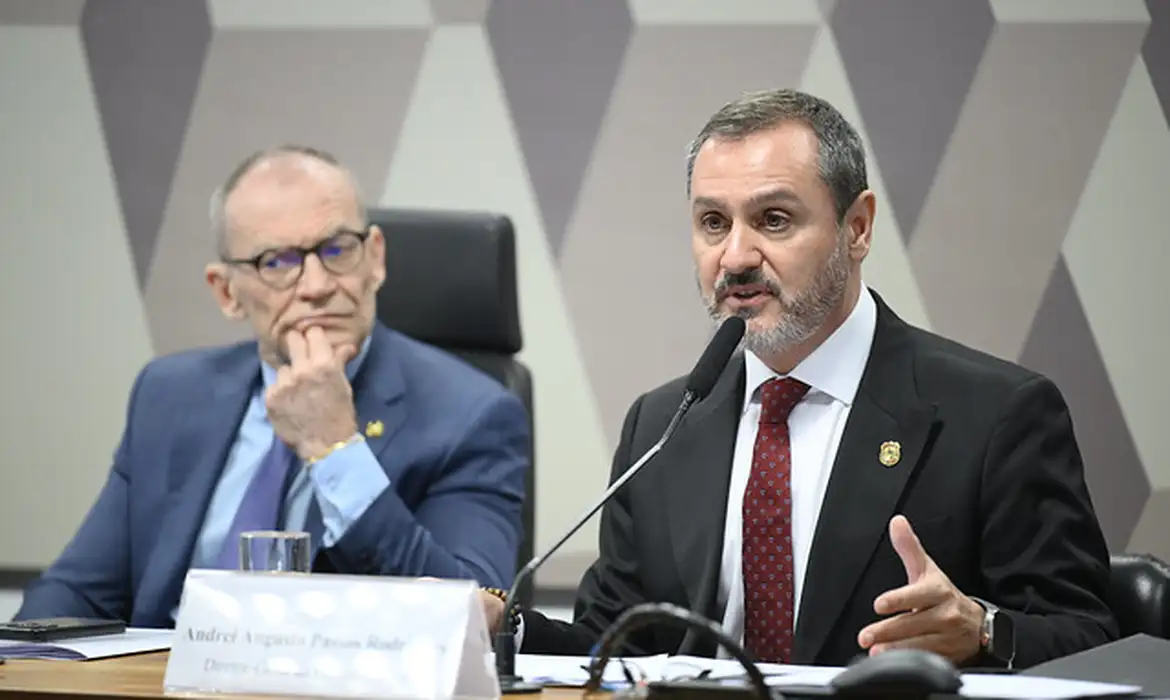 Andrei Rodrigues depôs à Comissão Parlamentar de Inquérito (CPI) do Senado que investiga o crime organizado