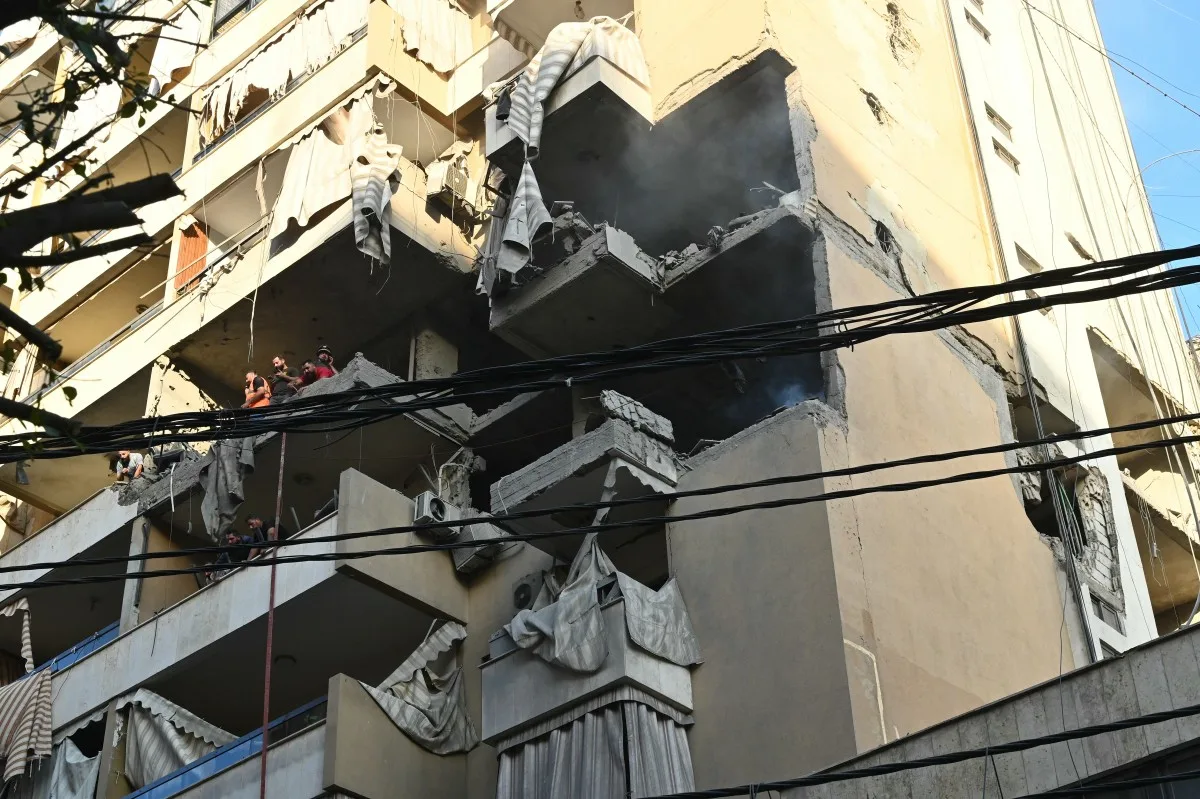 Imagem ataque aéreo de Israel no Líbano