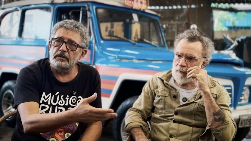 Nilton Pereira e Roger de Renor, agitadores culturais responsáveis pelo Som na Rural