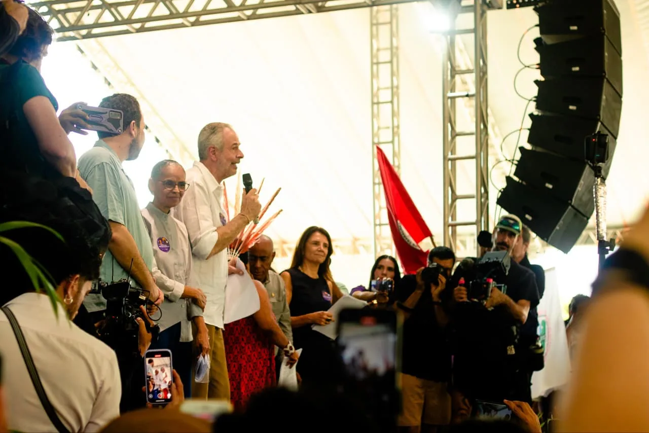 Presidente da COP30, André Côrrea do Lago, na cerimônia de encerramento da Cúpula dos Povos
